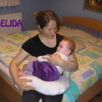 Trodelni jastuk za trudnice od heljde: dete, majka i beba