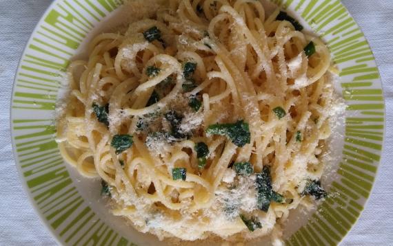 Špagete barilla sa belim lukom i vlašac