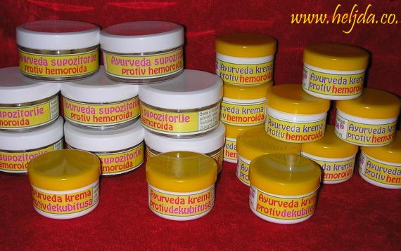 Ajurvedske kreme protiv hemoroida i dekubitusa